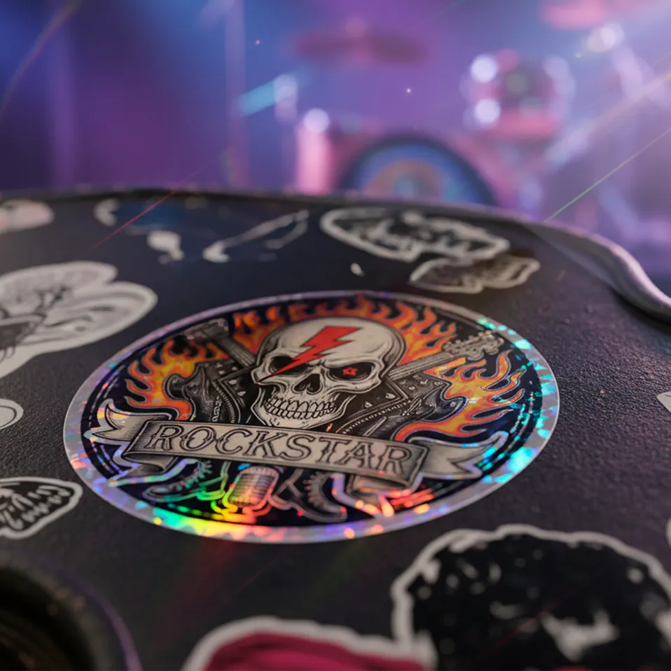 Brillo que se percibe en cada sticker.