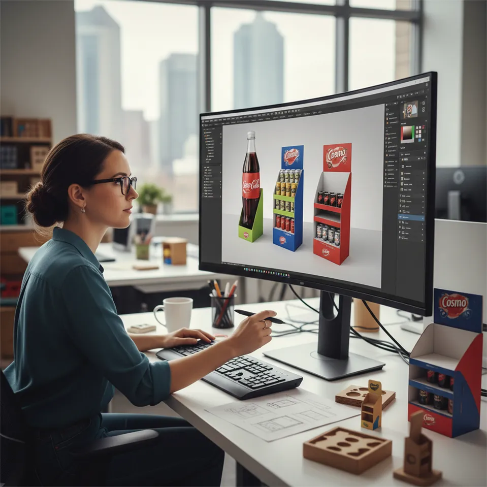 Diseño de material POP para puntos de venta.