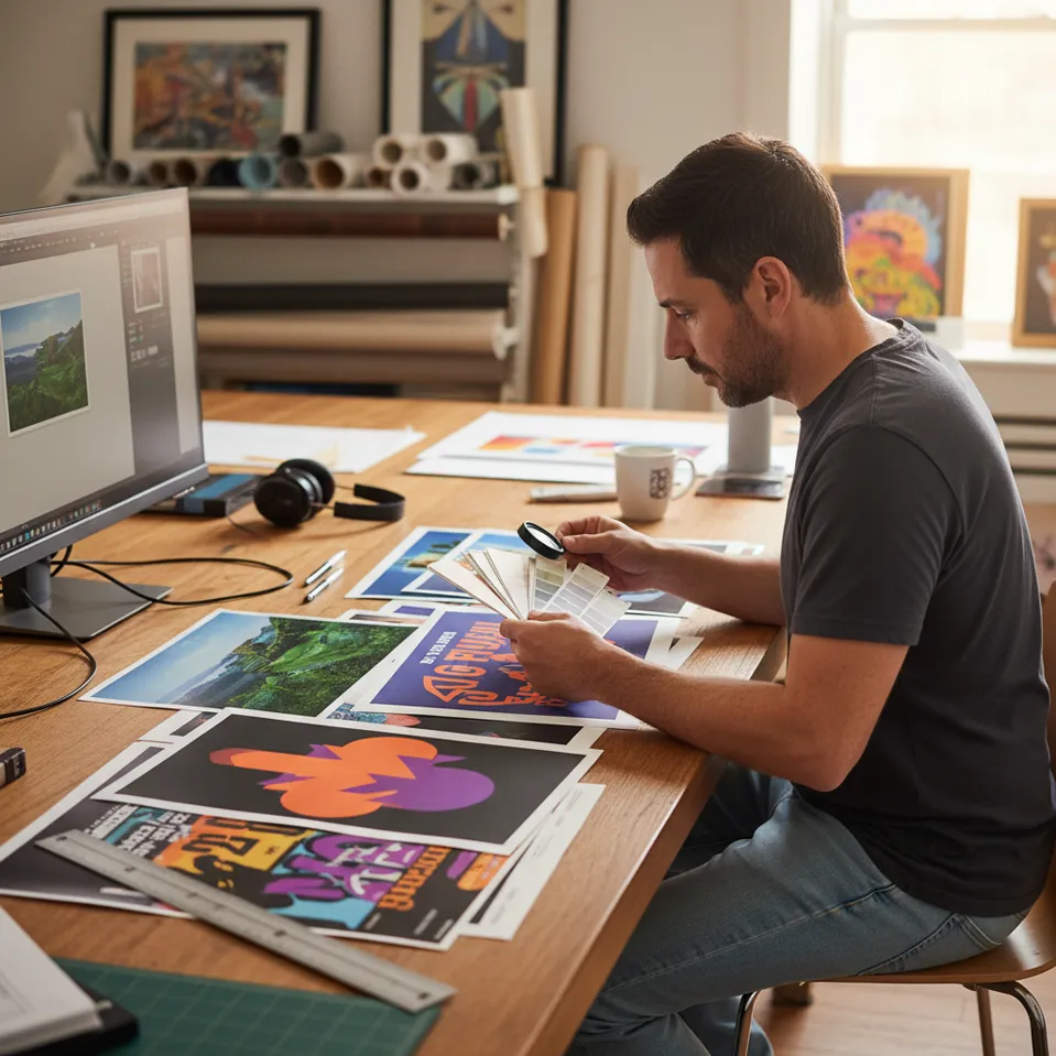 Impresión digital en gran formato para publicidad.